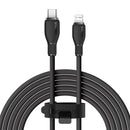 Baseus Pudding Series Fast Charging Cable Type-C to Lightning 20W 1.2M - White - Black -سلك شحن - بيسوس - تايب سي الى ايفون - طول 1.20 متر - كفالة 12 شهر