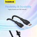 Baseus Pudding Series Fast Charging Cable Type-C to Lightning 20W 1.2M - White - Black -سلك شحن - بيسوس - تايب سي الى ايفون - طول 1.20 متر - كفالة 12 شهر