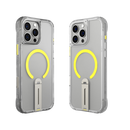 SkinArma Helix MagSafe Case With 360 Rotating Stand for iPhone 16 Pro / 16 Pro Max - Clear -  كفر حماية عالية - ماغ سيف - مع ستاند