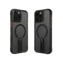 SkinArma Helix MagSafe Case With 360 Rotating Stand for iPhone 16 Pro / 16 Pro Max - Black -  كفر حماية عالية - ماغ سيف - مع ستاند