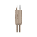 Bazic GoCharge 4 IN 1 Input USB A and USB-C to Output USB-C and Lightning Cable 15cm - Gold - سلك شحن - 4 في 1 - من يو اس بي + تايب سي - الى تايب سي + ايفون - طول 15سم - بيزك