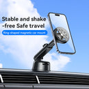 Yesido C266 Round Magesafe 360 Degree Rotation Magnetic Holder - Black - ستاند سيارة - ذراع طويل - ماغ سيف - مناسب لجميع انواع الاجهزة