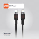 Porodo USB-C to Lightning Aluminum Braided Cable 1.2M - سلك شحن - برودو - ايفون تايب سي - طول 1.2 متر - كفالة 12 شهر