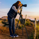 Porodo Ultra-Light Aluminum Tripod - Black - ستاند ارضي متنقل للتثبيت - مناسب للكاميرا + البروجيكتور - بورودو
