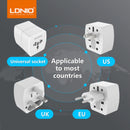 LDNIO Z4 Universal Plug Adapter - محول حائط دولي - متعدد + فتحة كهرباء  مناسبه لجميع الدول - كفالة 12 شهر