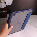 WiWu Magnetic iPad Folio Case - Dark Blue - كفر ايباد حماية عالية - مع مكان للقلم - ووضعيتين للاستاند - مغناطيس