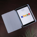 WiWu Waltz Rotative iPad Case - Light Blue - كفر ايباد حماية عالية - مع مكان للقلم - ووضعيتين للاستاند بالطول والعرض