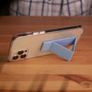 Light Blue Grip with Clear Case and Grip Horizontal, Vertical and Magnetic Stand - كفر حماية مع مسكة وستاند جانبي ورأسي ومغناطيس للسيارة