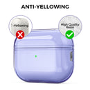 Ahastyle Transparent TPU Case - Apple AirPods Pro 2/3 - Purple - كفر حماية مع ستراب - سماعة ابل ايربودز برو3/2
