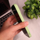 Light Green Soft Silicone Wallet Card Phone Case - كفر مع محفظة للبطاقات بالخلف