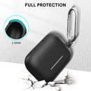 Ahastyle Silicone Keychain Case - Apple AirPods Pro 3/2 - Black - كفر حماية مع ميدالية - سماعة ابل ايربودز برو 3/2
