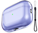 Ahastyle Transparent TPU Case - Apple AirPods Pro 2/3 - Purple - كفر حماية مع ستراب - سماعة ابل ايربودز برو3/2