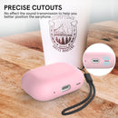 Ahastyle Silicone Case With Strap - Apple AirPods Pro 2/3 - Pink - كفر حماية مع ستراب - سماعة ابل ايربودز برو 3/2