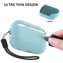 Ahastyle Silicone Case With Strap - Apple AirPods Pro 2/3 - Mint Green - كفر حماية مع ستراب - سماعة ابل ايربودز برو3/2