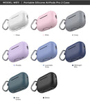 Ahastyle Silicone Keychain Case - Apple AirPods Pro 3/2 - Black - كفر حماية مع ميدالية - سماعة ابل ايربودز برو 3/2