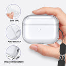 Ahastyle Transparent TPU Case - Apple AirPods Pro 2/3 - Clear - كفر حماية مع ستراب - سماعة ابل ايربودز برو  3/2