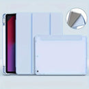 KAKU Leather Case with Pencil Slot for iPad -Light Blue - كفر ايباد - ستاند - مع مكان للقلم