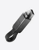 Bazic GoCharge 4 IN 1 Input USB A and USB-C to Output USB-C and Lightning Cable 15cm - Black - سلك شحن - 4 في 1 - من يو اس بي + تايب سي - الى تايب سي + ايفون - طول 15سم - بيزك