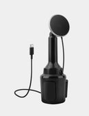 Energea MagDrive 15W Magsafe Car Charger Cup Holder and AirVent Mount - Gunmetal Black [B] - ستاند سيارة - انيرجيا - شاحن وايرلس - قوة 15 واط - قاعدة كوب السيارة - فتحة المكيف - ماق سيف