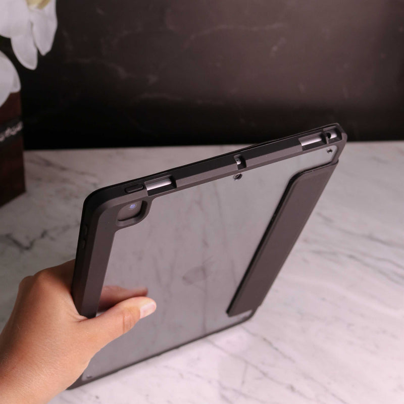 Toby Series Case for iPad With Apple Pencil Holder & Auto Sleep Wake - Black - كفر ايباد حماية عالية - مع مكان للقلم - ووضعيتين للاستاند - مغناطيس