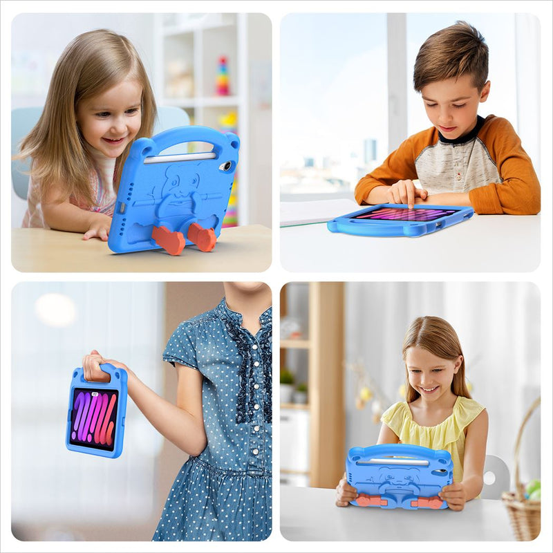 Panda iPad - Blue - كفر ايباد حماية عالية - مع مسكة + ستاند + ومكان للقلم - مقاوم للسوائل