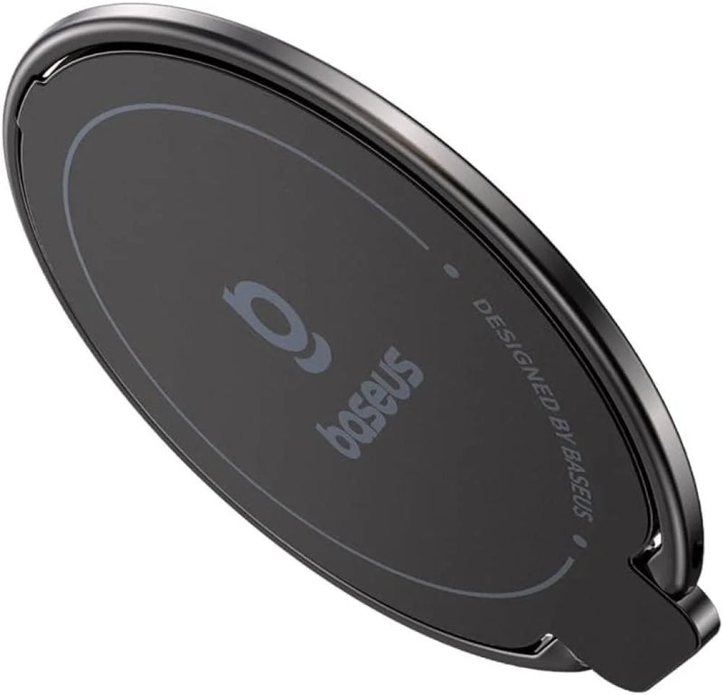 Baseus MagPro Series II Magnetic Ring Phone Holder - Black [B] - مسكة دائريه مغناطيس وستاند + ماغ سيف