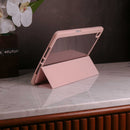 Toby Series Case for iPad With Apple Pencil Holder & Auto Sleep Wake - Pink - كفر ايباد حماية عالية - مع مكان للقلم - ووضعيتين للاستاند - مغناطيس