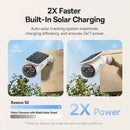Baseus Security S2 Outdoor Camera 4K - Moon White [D] - كاميرا خارجية منزلية - طاقة شمسية - جودة عالية الدقة - بيسوس - كفالة 12 شهر
