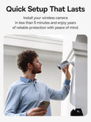 Baseus Security S1 Lite Outdoor Camera 2K - White [D] - كاميرا خارجية منزلية - طاقة شمسية - جودة عالية الدقة - بيسوس - كفالة 12 شهر