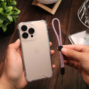 Light Purple Lanyard with Clear Case - كفر حماية شفاف مع خيط علاقة