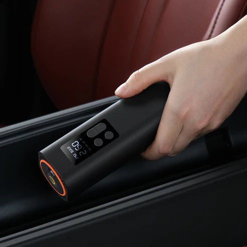 Baseus Super Mini Inflator Pump – Black [B] - ضاغط هواء للسيارة والدراجه الهوائيه + اضاءة - بيسوس