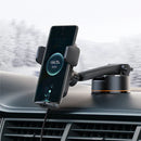 Baseus Wisdom Auto Alignment Car Mount + QI 15W Wireless Charger – Black [D] - ستاند سيارة - بيسوس - شحن لاسلكي قوة 15 واط - ماق سيف