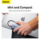 Baseus UltraJoy 7-Port HUB Docking Station – Space Grey [D] - وصلة تايب سي - 7 في 1 - لاجهزة الايباد برو والماك بوك - متعددة الاستخدام - كفالة 12 شهر