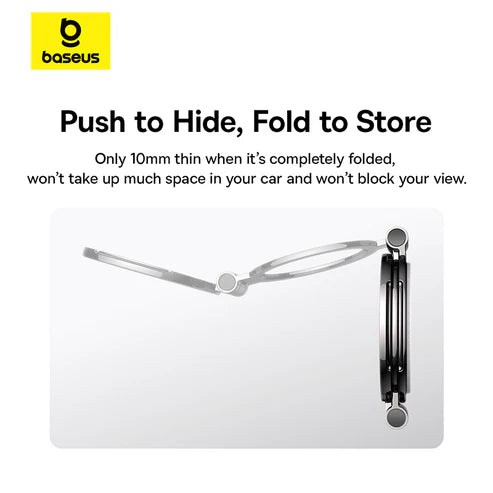 Baseus MagPro II Magnetic Car Mount – Stick-On Black [D] - ستاند سيارة - بيسوس - منعدد الاوضاع - دوران 360 درجة -  ماق سيف