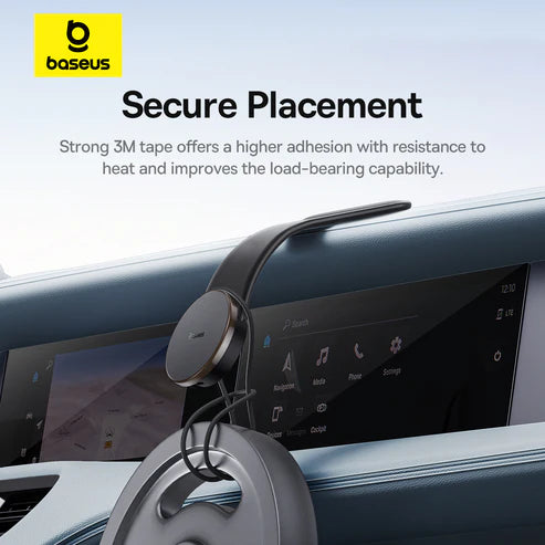 Baseus C02 Pro Magnetic Wireless Car Mount – Black [D] - ستاند سيارة - بيسوس - شحن لاسلكي قوة 15 واط - ماق سيف