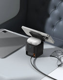 Baseus MagPro 2-in-1 Magnetic Wireless Charger 25W – Black [D] - ستاند شحن - 2 في 1 - شاحن ماغ سيف وايرلس بقوة 25 واط +  ستاند + شاحن سماعة ايربودز - خاصية الشحن السريع - كفالة 12 شهر