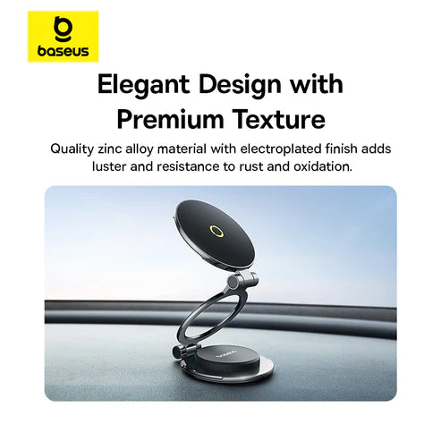 Baseus MagPro II Magnetic Car Mount – Stick-On Black [D] - ستاند سيارة - بيسوس - منعدد الاوضاع - دوران 360 درجة -  ماق سيف