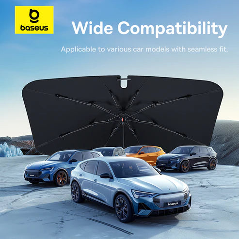 Baseus CoolRide Windshield Sunshade Umbrella – Black [D] - مظلة داخليه للسيارة - بيسوس