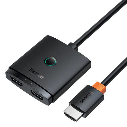 Baseus AirJoy 2-in-1 Bidirectional HDMI Switch 1m – Black [D] - محول - 2 في 1 - اتش دي ام اي