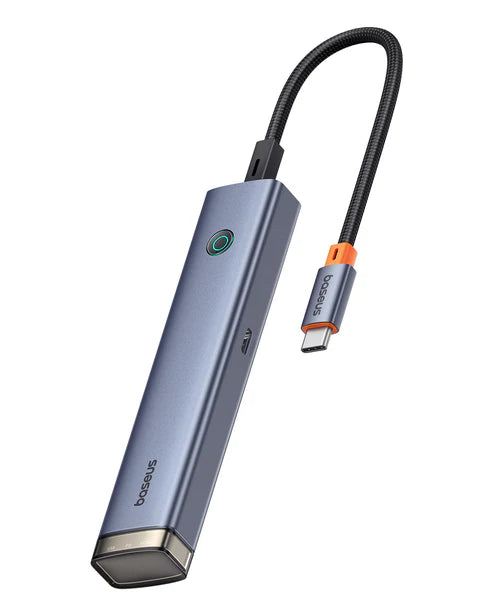 Baseus UltraJoy 6-Port HUB AIR – Space Grey [D] - وصلة تايب سي - 6 في 1 - لاجهزة الايباد برو والماك بوك - متعددة الاستخدام - كفالة 12 شهر