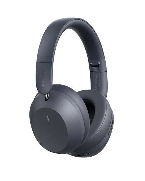 Baseus 35 Max Wireless Headphones – Grey [D] - سماعة رأس بلوتوث - بيسوس - كفالة 12 شهر