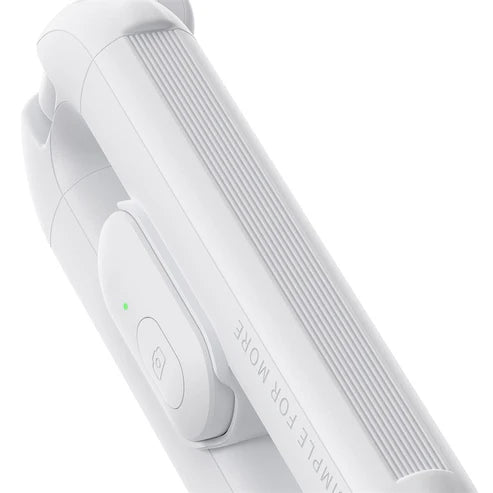 Baseus TechShot Dual-Support Selfie Stick – White [D] - ستاند تصوير + عصا سيلفي + ريموت - لجميع انواع الاجهزة - ماغ سيف + مسكه - بيسوس