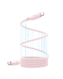 Baseus PicoGo 1m USB-C to USB-C 240W Magnetic Liquid Silicone Cable – Pink[D]  - سلك شحن - بيسوس - تايب سي الى تايب سي - طول 1 متر - كفالة 12 شهر