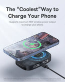 Baseus MagPro II Ultra-Thin Phone Cooler & Wireless Charger 15W – Black [D] - ستاند شحن مع تبريد - شاحن ماغ سيف وايرلس بقوة 15 واط - خاصية الشحن السريع - كفالة 12 شهر