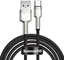 Cable USB cable for USB-C Baseus Cafule, 66W, 2m black - سلك شحن - بيسوس - يو اس بي الى تايب سي - طول 2 متر - كفالة 12 شهر