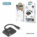Go-Des 2 in 1 Lightning To  HDMI + VGA Converter - وصلة لايتنينغ - 2 في 1 - اتش دي ام اي + في جي ايه
