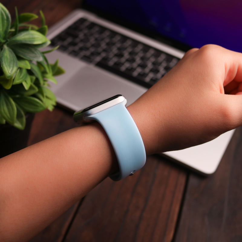Silicon Watch Band for Apple Watch - Sky Blue - سير ساعة ابل ووتش