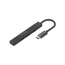 Promate LiteHub 4-in-1 Multi-Port USB-C Data Black [BO] - وصلة تايب سي - 4 في 1 - لاجهزة الايباد برو والماك بوك - متعددة الاستخدام - كفالة 12 شهر