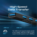 Promate LiteHub 4-in-1 Multi-Port USB-C Data Black [BO] - وصلة تايب سي - 4 في 1 - لاجهزة الايباد برو والماك بوك - متعددة الاستخدام - كفالة 12 شهر