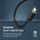 Promate LiteHub 4-in-1 Multi-Port USB-C Data Black [BO] - وصلة تايب سي - 4 في 1 - لاجهزة الايباد برو والماك بوك - متعددة الاستخدام - كفالة 12 شهر